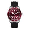 Tudor Black Bay 58 automatic burgundy rubber bracelet 39 mm