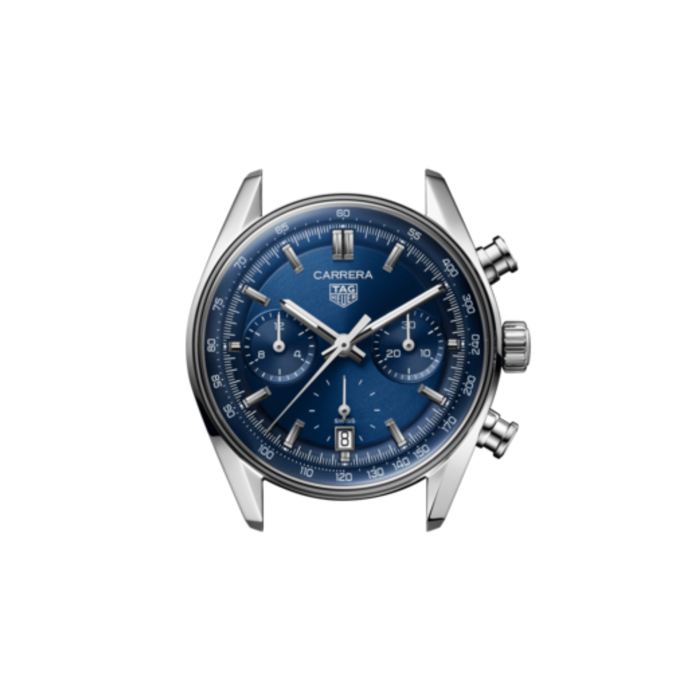 TAG Heuer Carrera Chronograph "Glassbox" automatic blue dial "beads-of-rice" steel bracelet 39 mm
