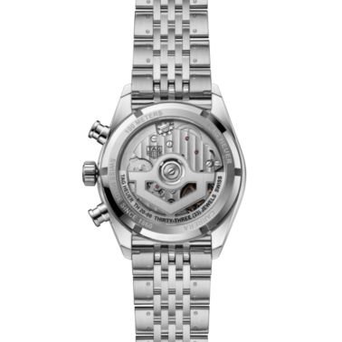 TAG Heuer Carrera Chronograph "Glassbox" automatic blue dial "beads-of-rice" steel bracelet 39 mm