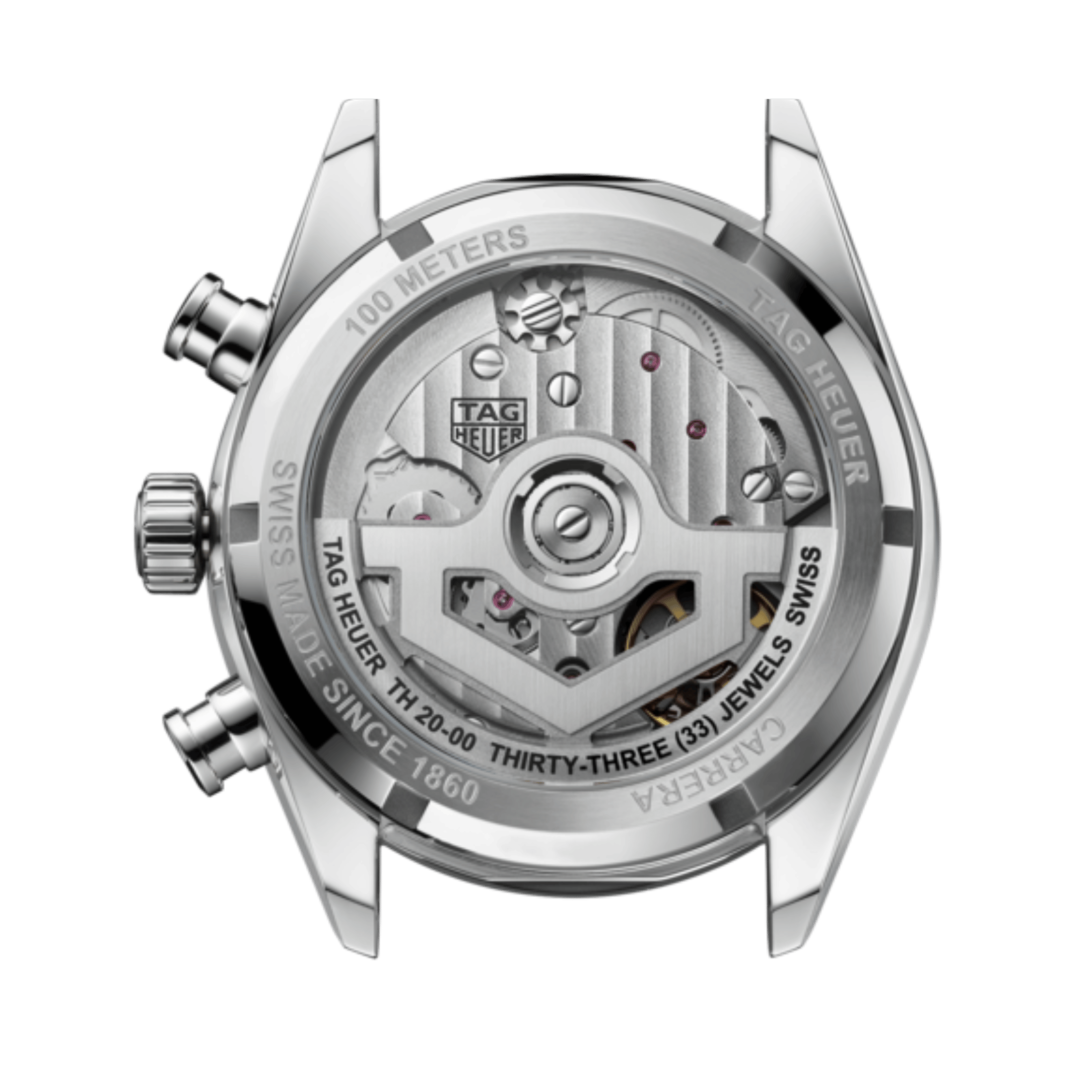 TAG Heuer Carrera Chronograph "Glassbox" automatic silver dial "beads-of-rice" steel bracelet 39 mm