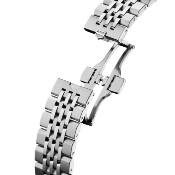 Montre TAG Heuer Carrera Chronograph "Glassbox" automatique cadran argent bracelet acier "grains de riz" 39 mm