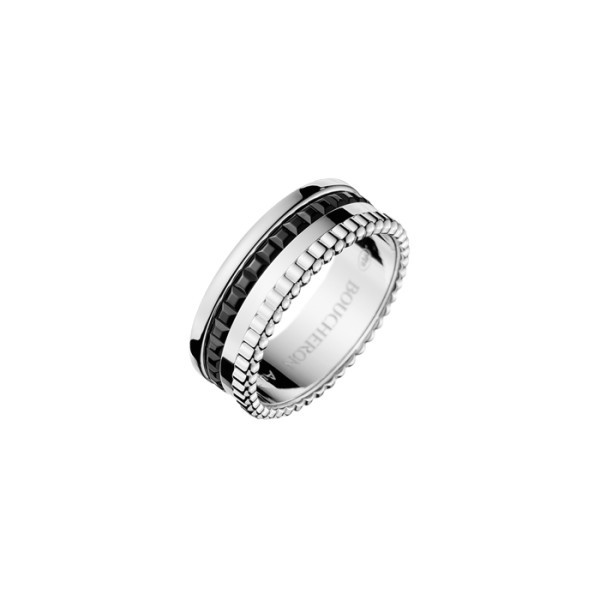 Bague Boucheron Quatre Black Edition small en or blanc et PVD noir JRG01790