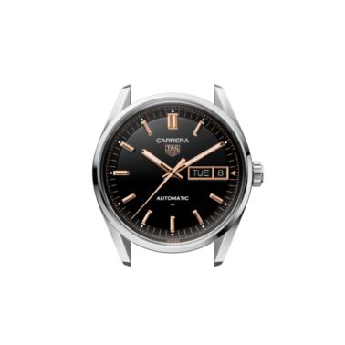 TAG Heuer Carrera Day-Date Automatic black dial steel bracelet 41 mm