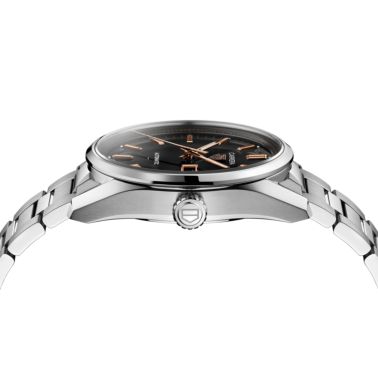 Montre TAG Heuer Carrera Day-Date automatique cadran noir bracelet acier 41 mm