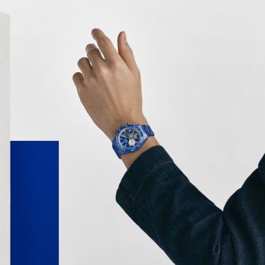 Montre Zenith Chronomaster Sport 160ème Anniversaire Céramique Bleue automatique cadran bleu bracelet acier 41 mm