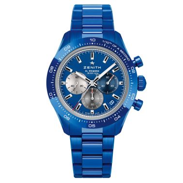 Montre Zenith Chronomaster Sport 160ème Anniversaire Céramique Bleue automatique cadran bleu bracelet acier 41 mm