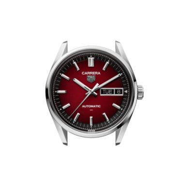 TAG Heuer Carrera Day-Date Automatic red dial steel bracelet 41 mm