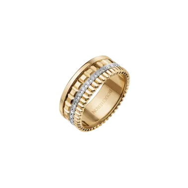 Bague Boucheron Quatre Radiant Edition petit modèle en or jaune et diamants JRG02487