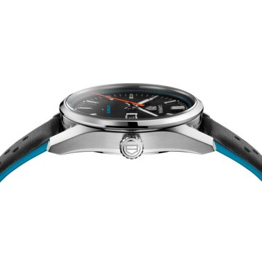 TAG Heuer Carrera Day-Date Automatic black dial leather strap 41 mm