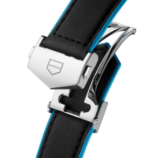 TAG Heuer Carrera Day-Date Automatic black dial leather strap 41 mm