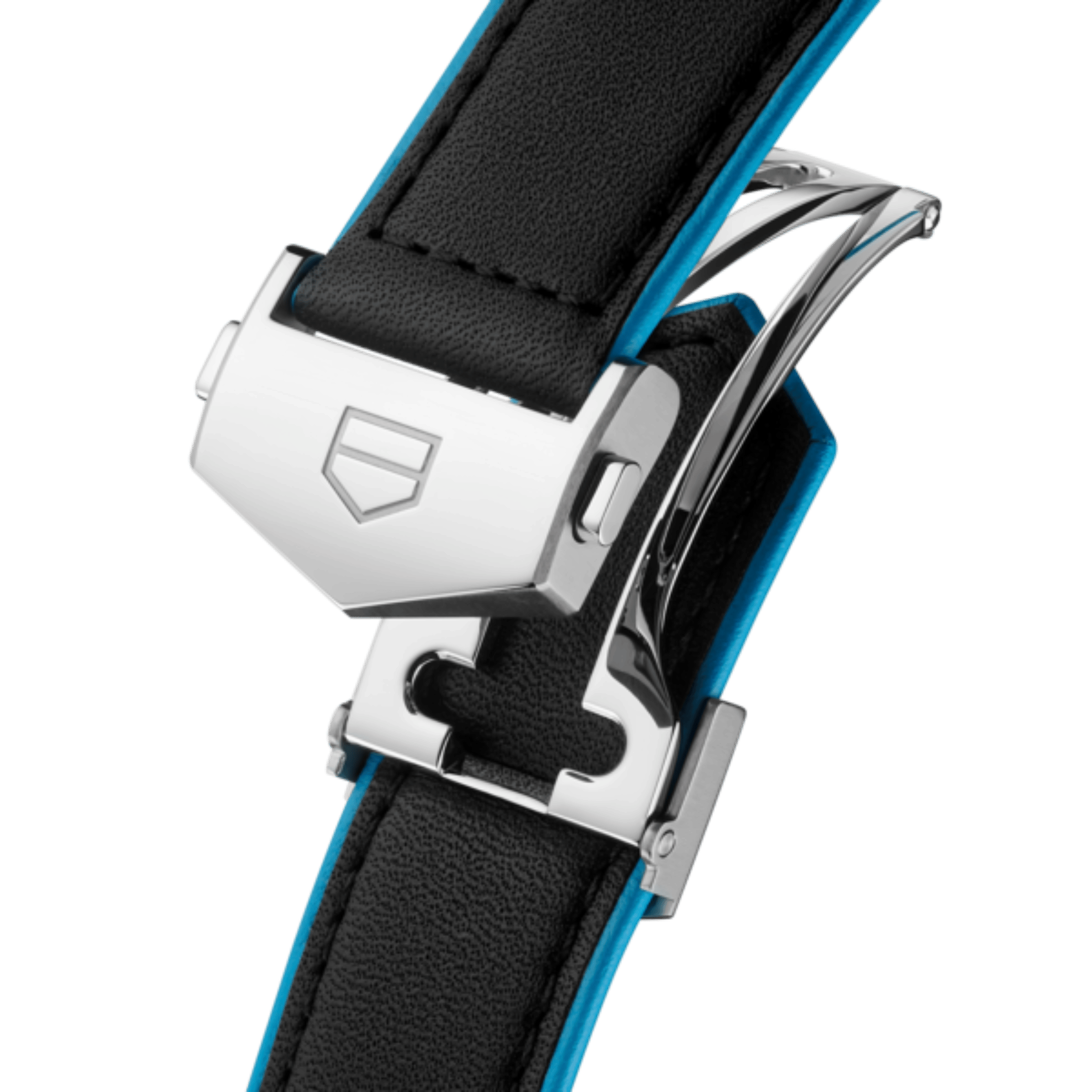 TAG Heuer Carrera Day-Date Automatic black dial leather strap 41 mm