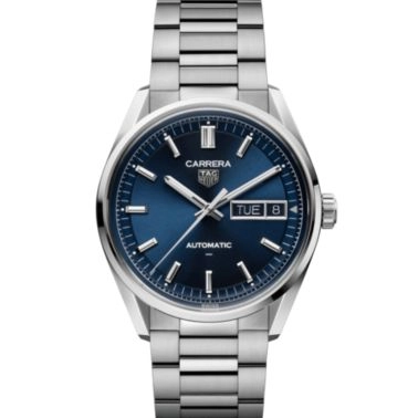 TAG Heuer Carrera Day-Date Automatic blue dial steel bracelet 41 mm