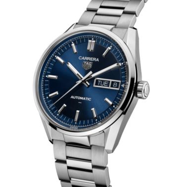 TAG Heuer Carrera Day-Date Automatic blue dial steel bracelet 41 mm