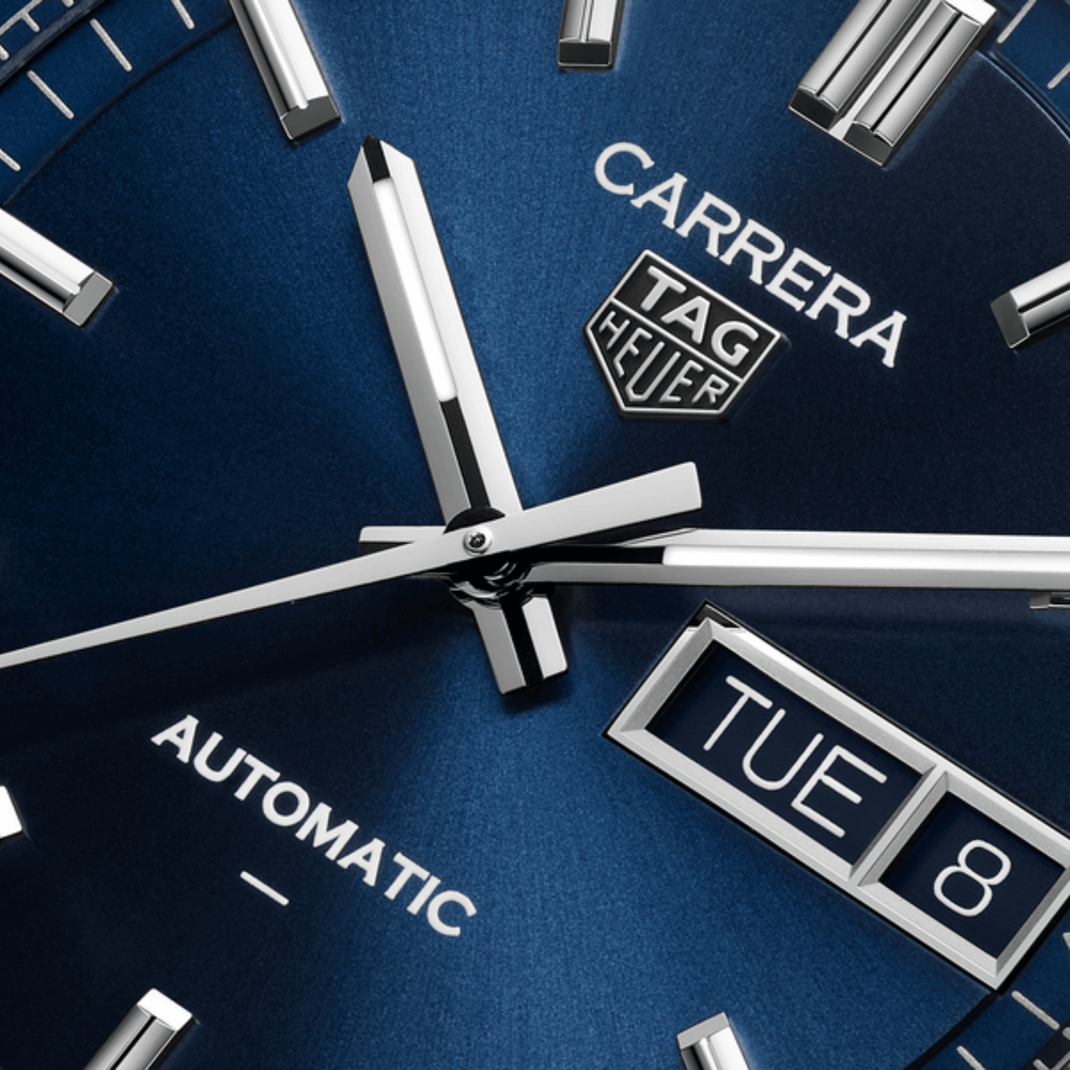 TAG Heuer Carrera Day-Date Automatic blue dial steel bracelet 41 mm