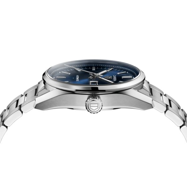 TAG Heuer Carrera Day-Date Automatic blue dial steel bracelet 41 mm