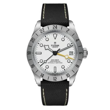 Tudor Black Bay Pro automatic opaline white dial rubber/leather strap 39 mm