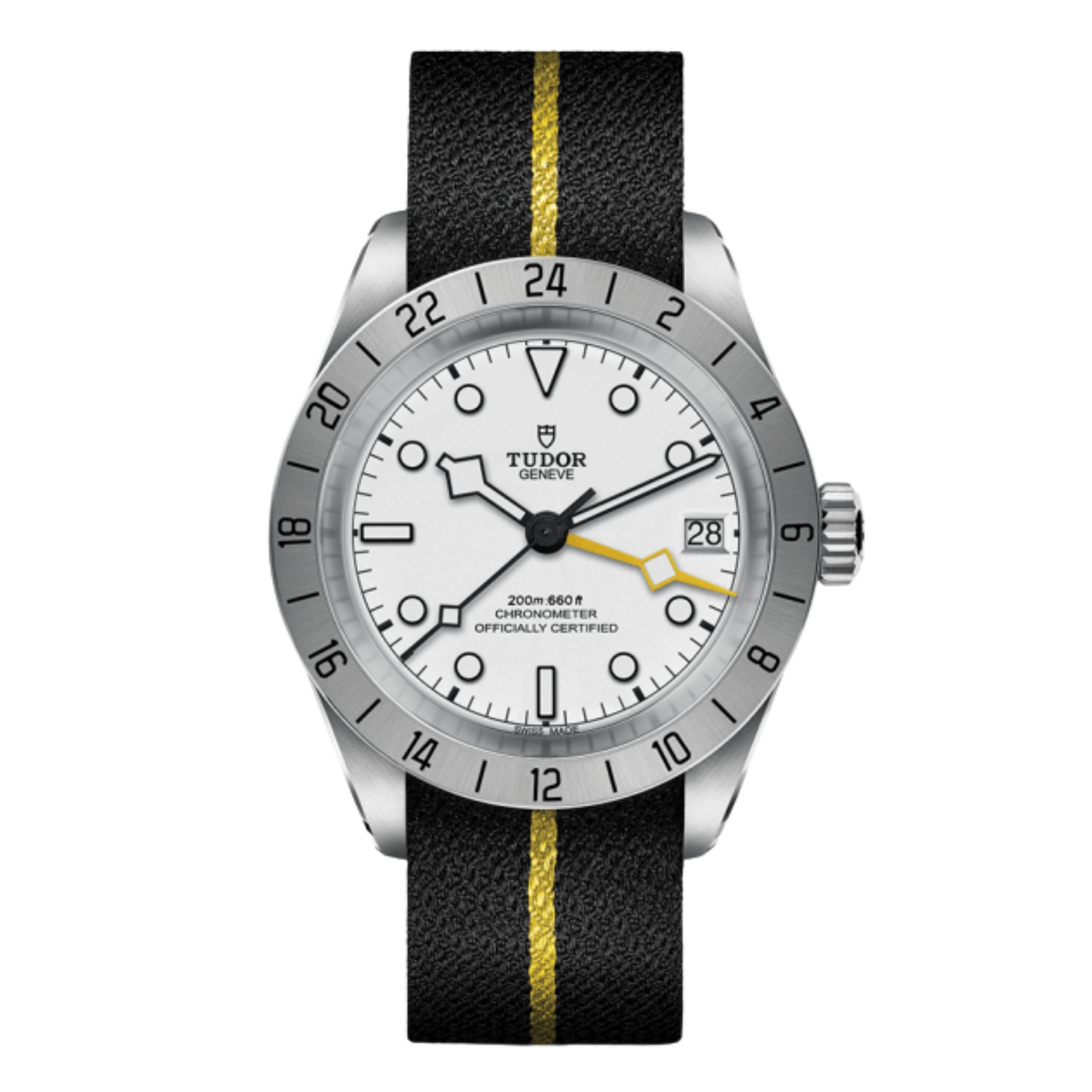 Tudor Black Bay Pro automatic opaline white dial fabric strap 39 mm