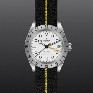 Tudor Black Bay Pro automatic opaline white dial fabric strap 39 mm