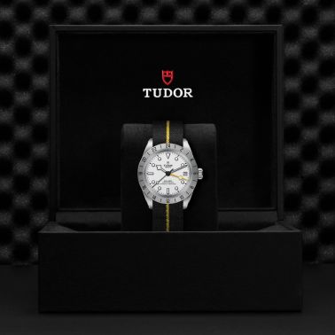 Tudor Black Bay Pro automatic opaline white dial fabric strap 39 mm