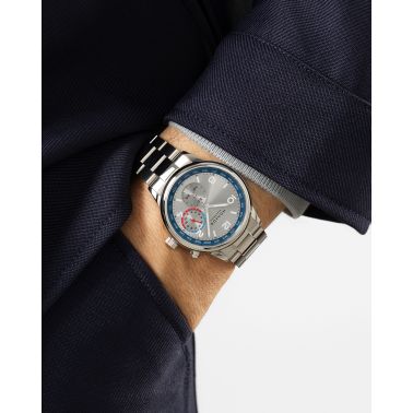 Watch Nomos Club Sport Neomatik Worldtimer Mondial sapphire back silver dial steel bracelet