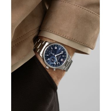 Watch Nomos Club Sport Neomatik Worldtimer Mondial sapphire back blue dial steel bracelet