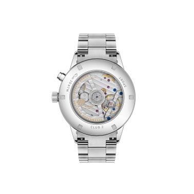 Montre Nomos Club Sport Neomatik Worldtimer Mondial cadran bleu bracelet acier 40 mm