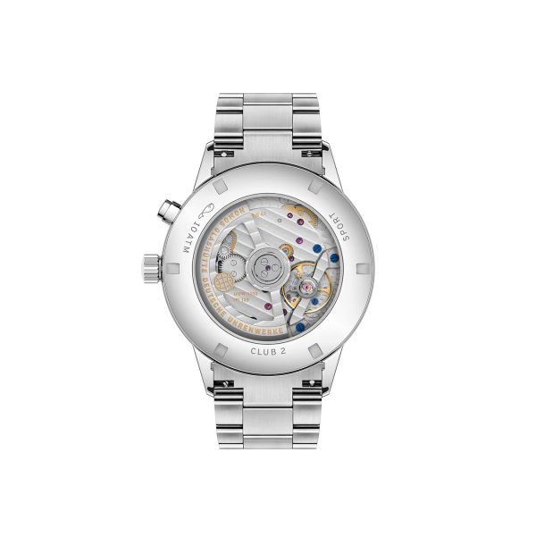 Montre Nomos Club Sport Neomatik Worldtimer Mondial cadran bleu bracelet acier 40 mm