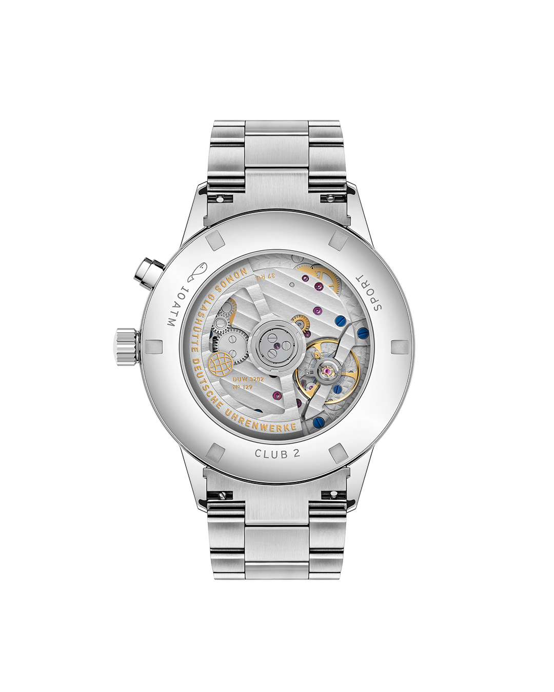 Montre Nomos Club Sport Neomatik Worldtimer Mondial cadran bleu bracelet acier 40 mm