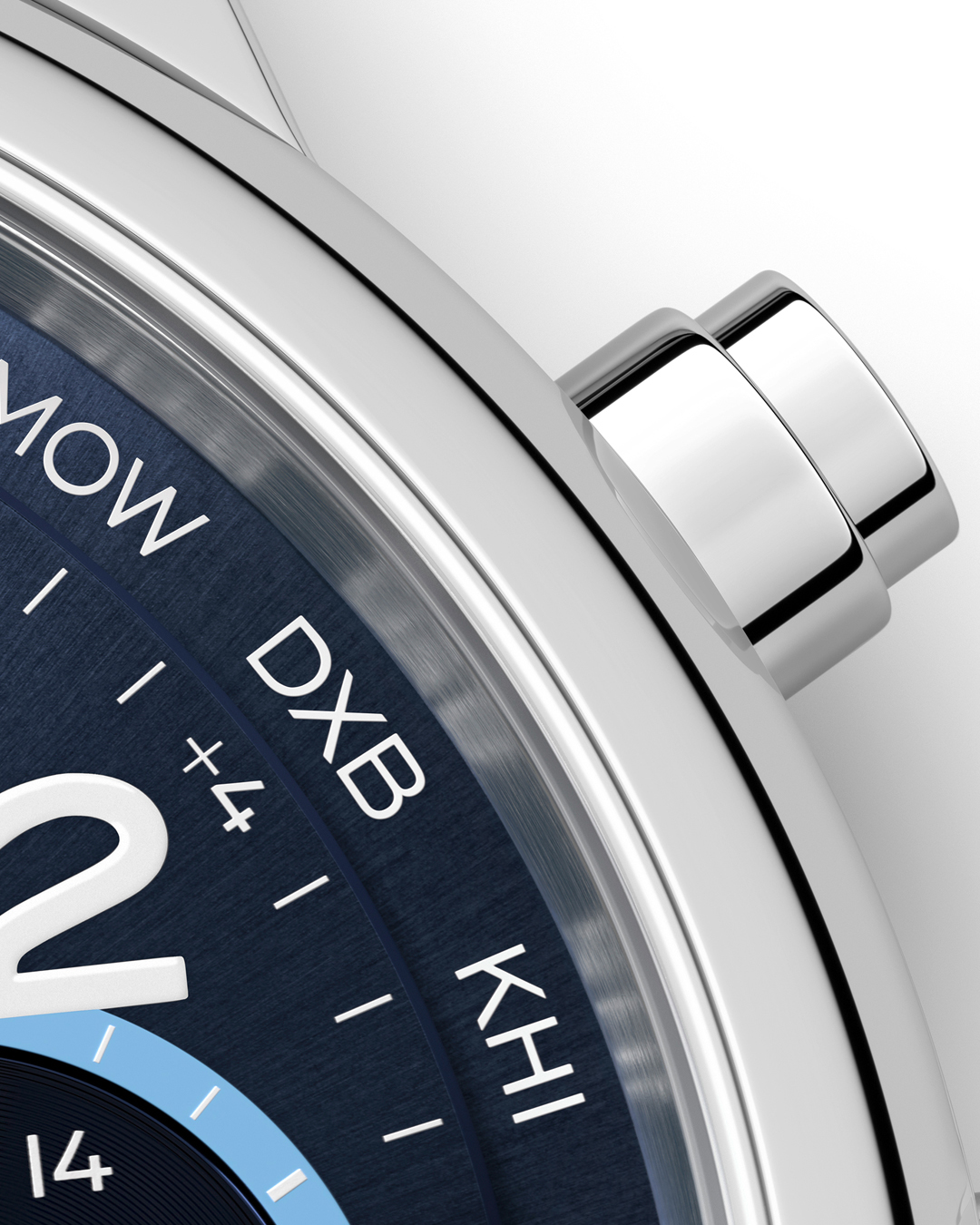 Montre Nomos Club Sport Neomatik Worldtimer Mondial cadran bleu bracelet acier 40 mm