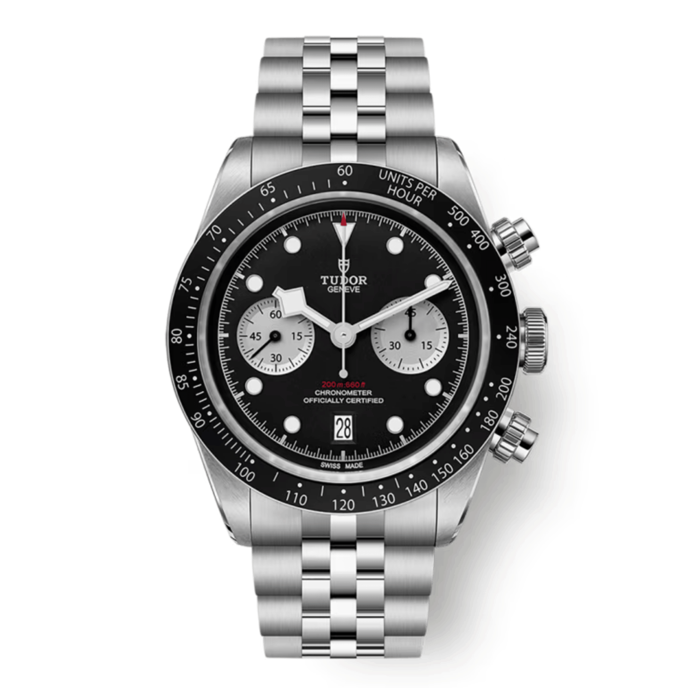 Tudor Black Bay Chrono automatic black dial five-link steel bracelet 41 mm
