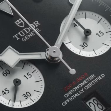 Tudor Black Bay Chrono automatic black dial riveted steel bracelet 41 mm