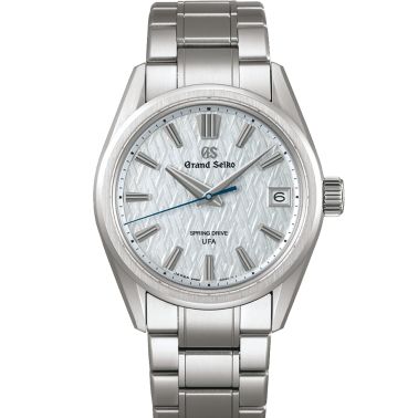 Grand Seiko Evolution 9 Spring Drive U.F.A pale blue dial titanium bracelet 37 mm