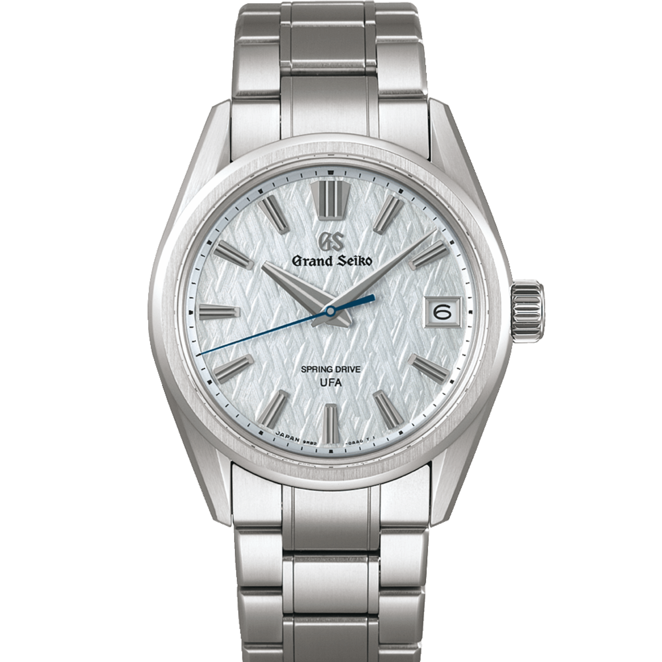 Grand Seiko Evolution 9 Spring Drive U.F.A pale blue dial titanium bracelet 37 mm