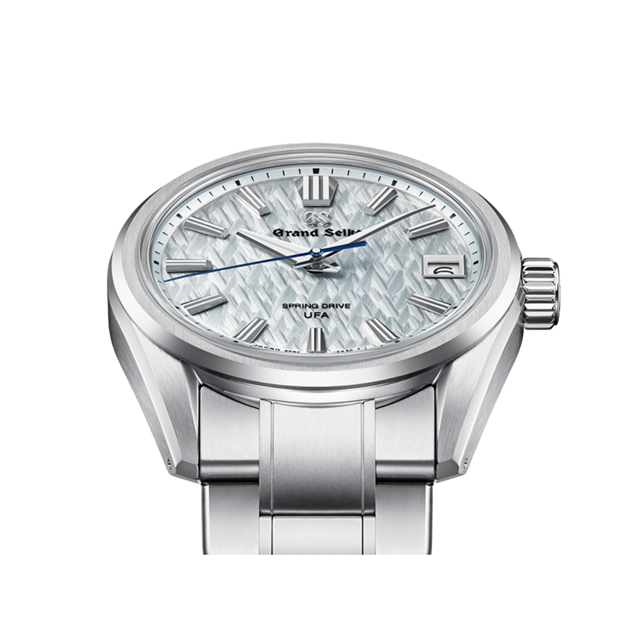 Montre Grand Seiko Evolution 9 Spring Drive U.F.A cadran bleu pâle bracelet titane 37 mm