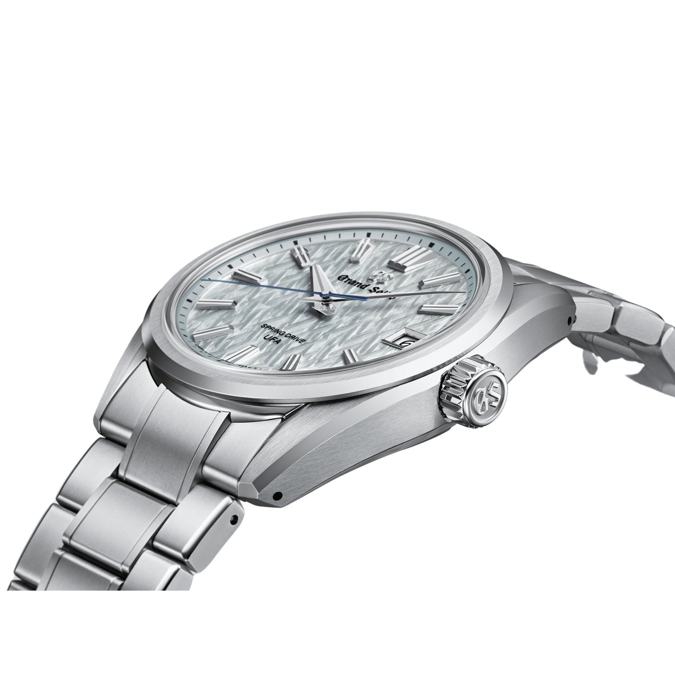 Grand Seiko Evolution 9 Spring Drive U.F.A pale blue dial titanium bracelet 37 mm