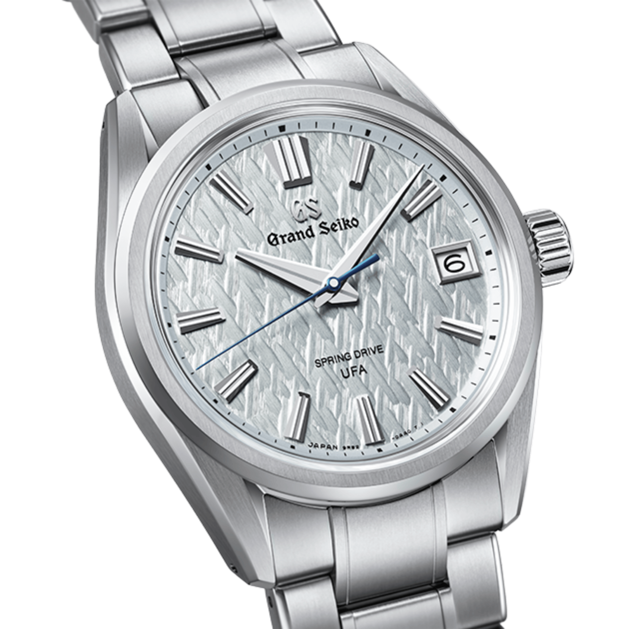Montre Grand Seiko Evolution 9 Spring Drive U.F.A cadran bleu pâle bracelet titane 37 mm