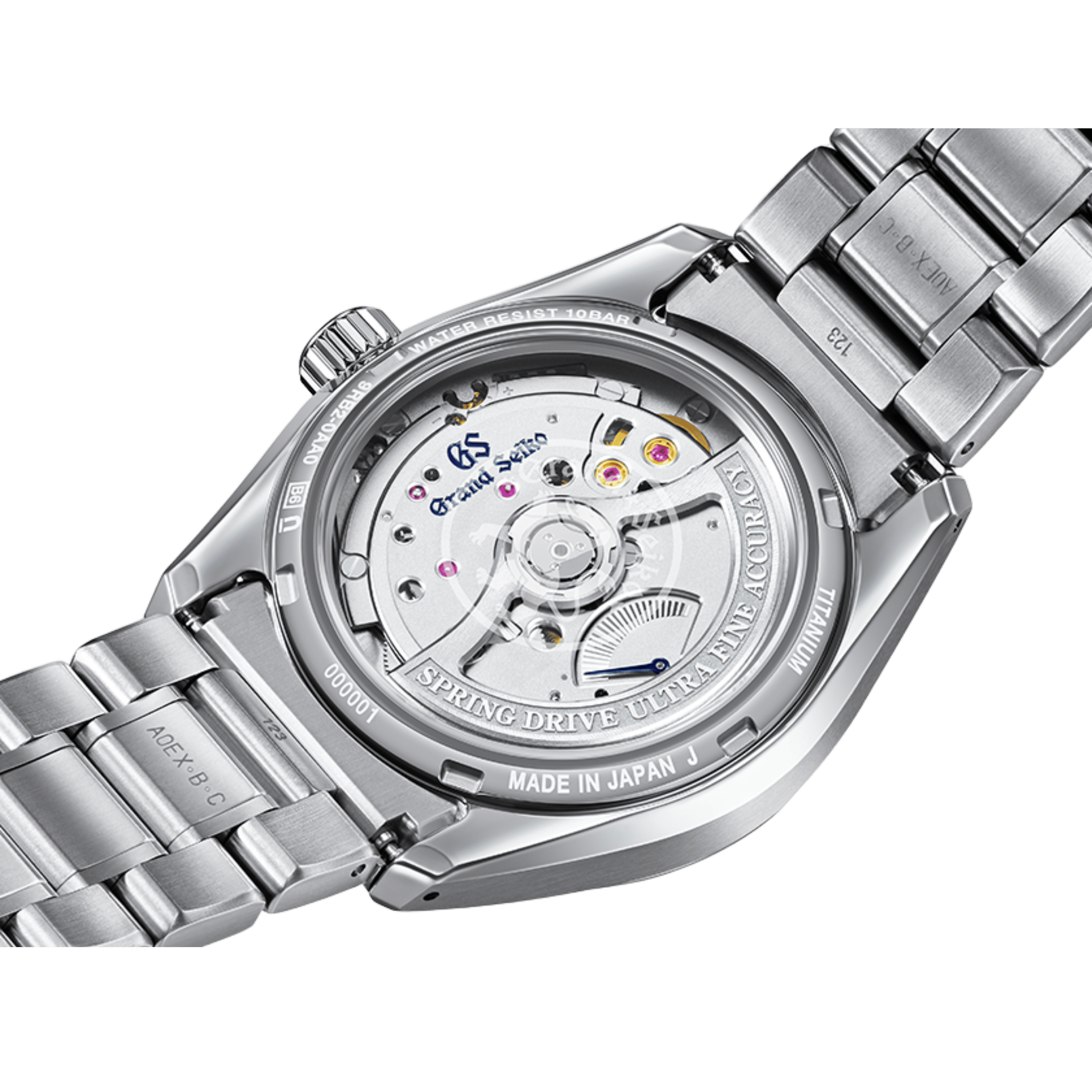 Grand Seiko Evolution 9 Spring Drive U.F.A pale blue dial titanium bracelet 37 mm