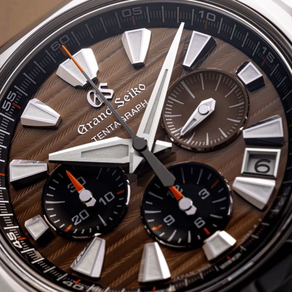 Montre Grand Seiko Sport Tokyo Lion Tentagraph automatique cadran marron bracelet caoutchouc 43 mm