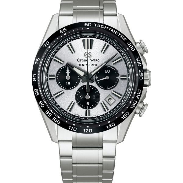 Montre Grand Seiko Evolution 9 Tentagraph chrono automatique Hi-Beats titane cadran argenté bracelet titane 43,2 mm