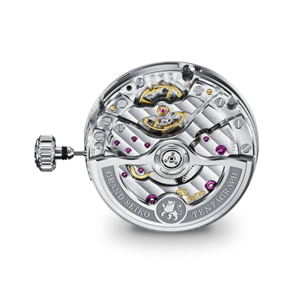 Montre Grand Seiko Evolution 9 Tentagraph chrono automatique Hi-Beats titane cadran argenté bracelet titane 43,2 mm