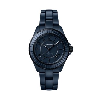CHANEL J12 BLUE automatic watch, 38 mm, blue dial and blue ceramic strap