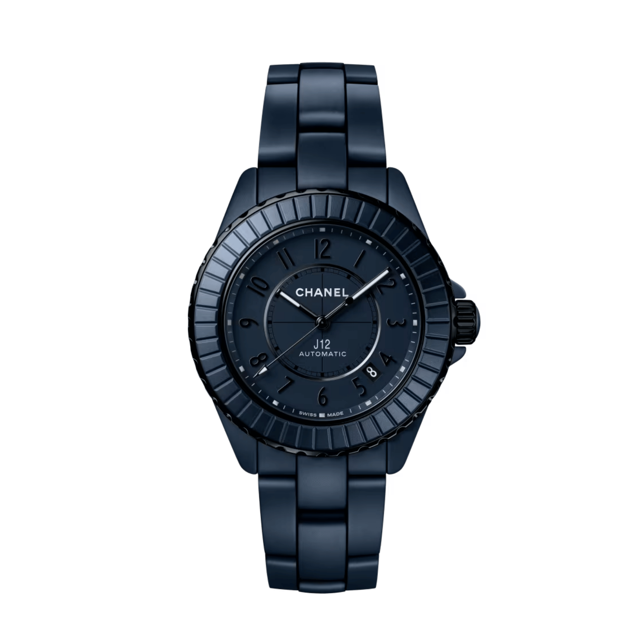 Montre CHANEL J12 BLEU automatiquecadran bleu et bracelet céramique bleu 38 mm