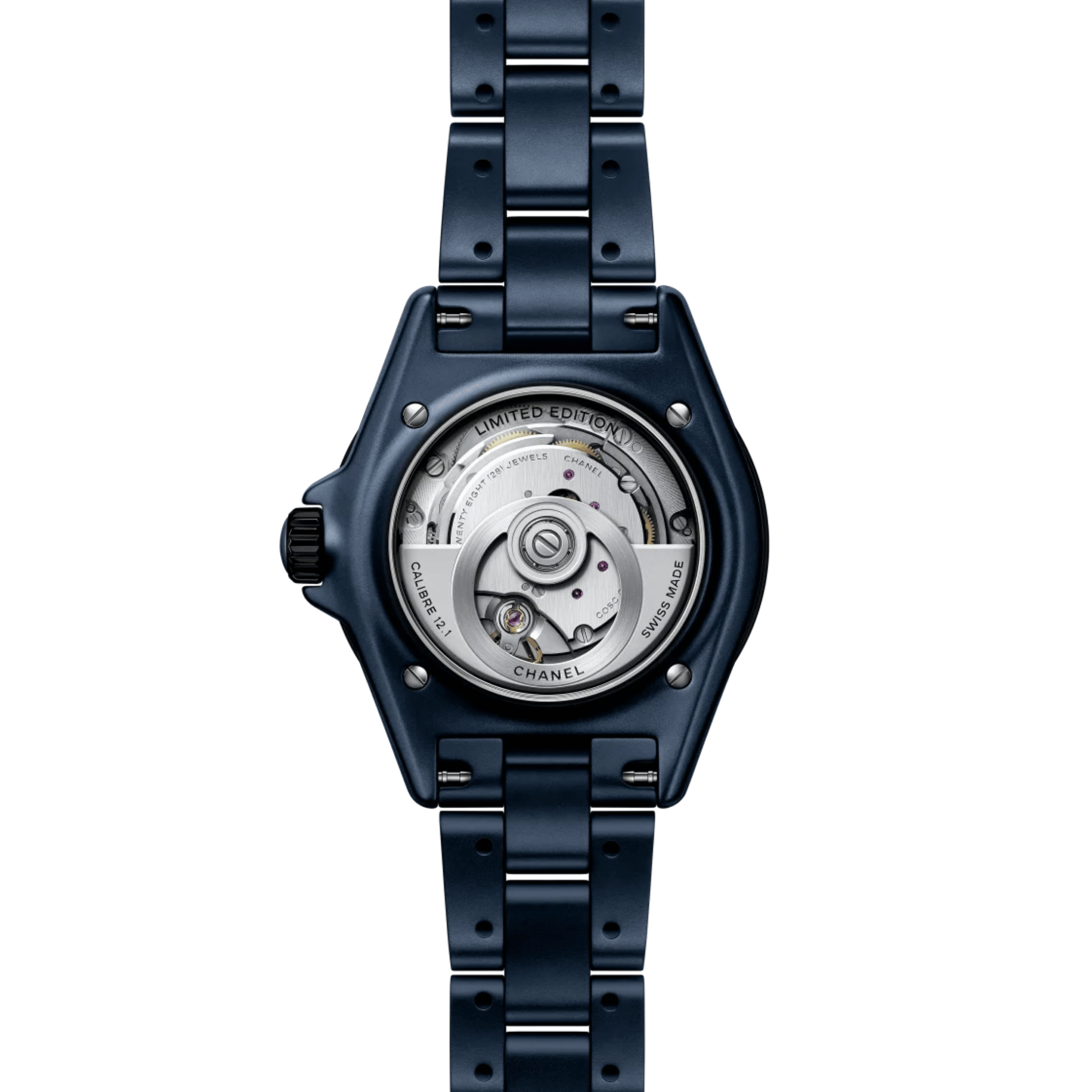 CHANEL J12 BLUE automatic watch, 38 mm, blue dial and blue ceramic strap