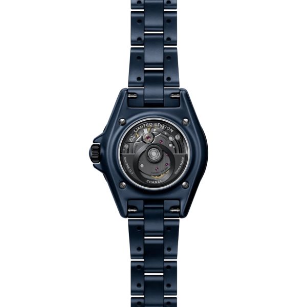 CHANEL J12 BLUE automatic watch, blue dial, blue sapphire hour markers and 33 mm blue ceramic strap