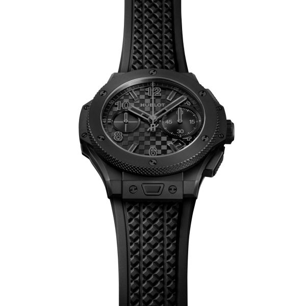 Hublot Big Bang 20th Anniversary All Black automatic carbon dial rubber strap 43 mm