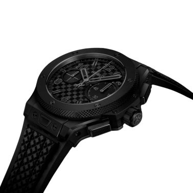 Hublot Big Bang 20th Anniversary All Black automatic carbon dial rubber strap 43 mm