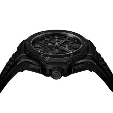 Hublot Big Bang 20th Anniversary All Black automatic carbon dial rubber strap 43 mm