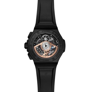 Montre Hublot Big Bang 20ème Anniversaire All Black automatique cadran carbone bracelet caoutchouc 43 mm