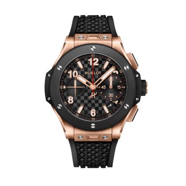 Hublot Big Bang 20th Anniversary King Gold Ceramic automatic carbon dial rubber strap 43 mm