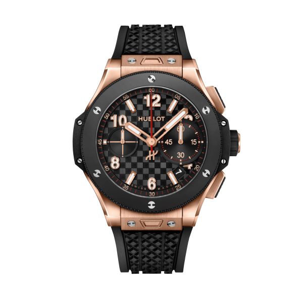 Hublot Big Bang 20th Anniversary King Gold Ceramic automatic carbon dial rubber strap 43 mm